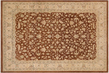 handmade Traditional Kafkaz Chobi Ziegler Brown Beige Hand Knotted RECTANGLE 100% WOOL area rug 9 x 12